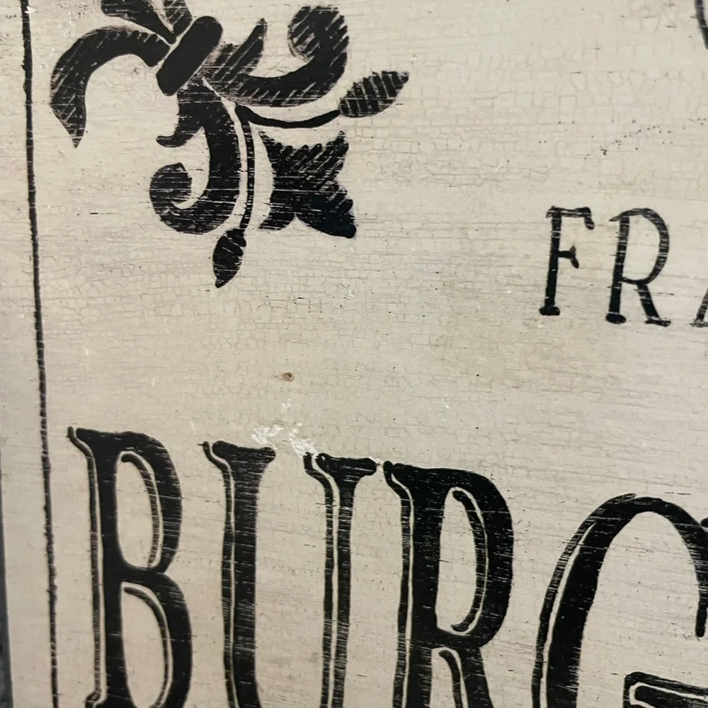 Vintage French Inspired Wine Bar Plaques Burgundy Bordeaux Wall Art Set